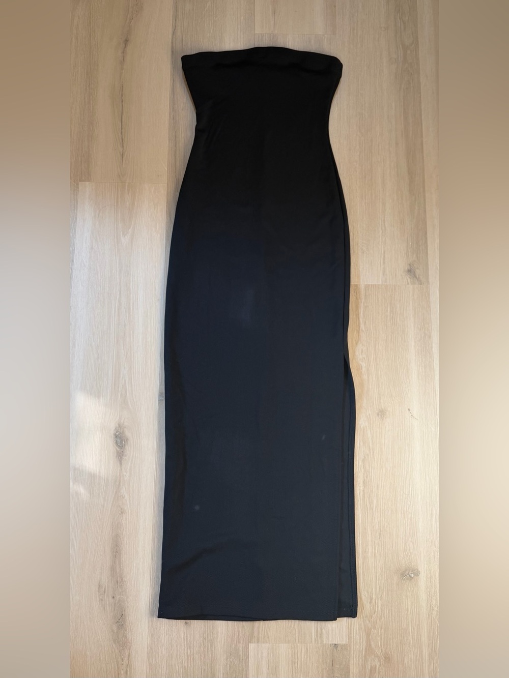 Black Strapless Dress - Sleek Straight Silhouette
